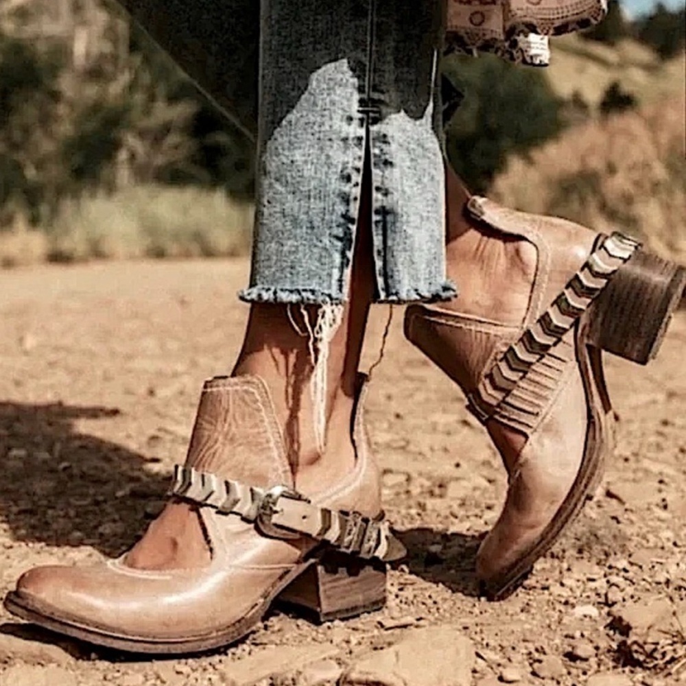 Freebird by Steven Tan Leather Ankle Boots